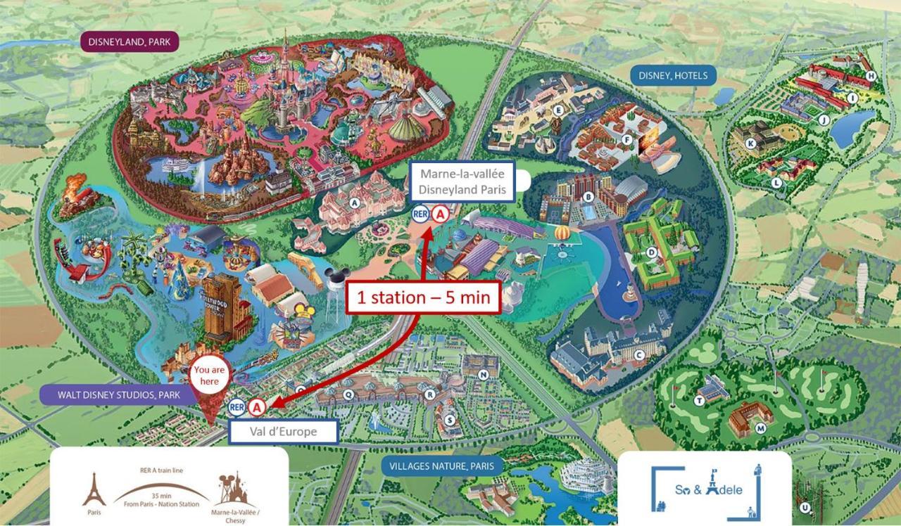 Apartment Virtuose - Disneyland Paris 5Min - Train Station 250M Montévrain Kültér fotó